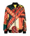 Etro Patchwork Bomber With Geometricc Patterns In Multicolor