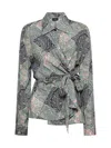 ETRO ETRO PATCHWORK WRAPAROUND ASYMMETRIC SHIRT