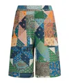 Etro Patchwork-print Shorts In Multi