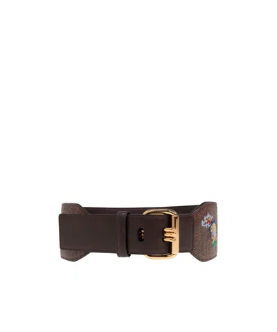 Etro Pattern Belt In Black