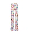 Etro Multicolor Floral Pattern Viscose Pants In White