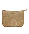 Etro Pattern Clutch In Brown