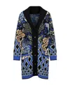 Etro Comet Paisley Pattern Coat In Wool In Black
