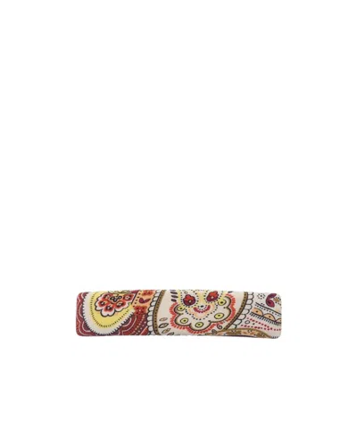 Etro Pattern Hairpin In Yellow