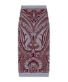 Etro Knit Wool Midi Pencil Skirt In Gray