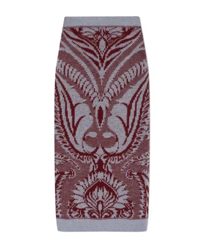 ETRO ETRO PATTERN INTARSIA-KNIT MIDI SKIRT