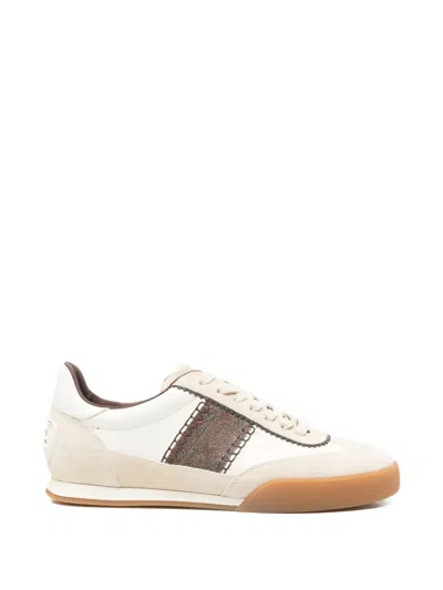 Etro Pattern-panel Sneakers In Neutral