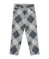 Etro Mix-print Trousers In Gray