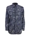 Etro Pattern-printed Button-up Shirt In Black