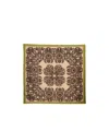 Etro Print Square Silk Scarf In Brown