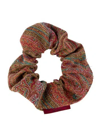 Pre-owned Etro Pattern Scrunchy In Brown