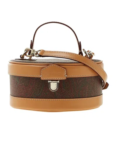 Etro Pattern Shoulder Bag In Brown