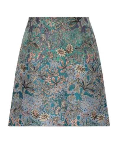 Etro Pattern Skirt In Gray