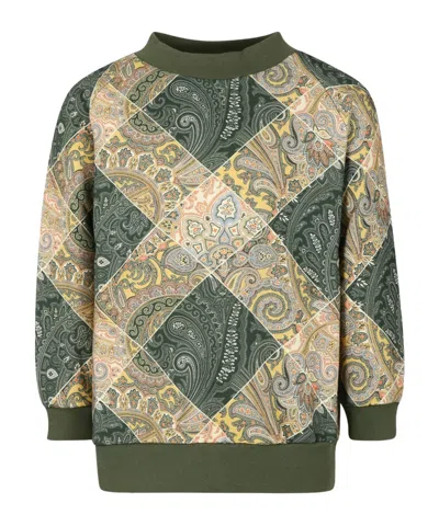 Etro Printed Casual Pants In Green