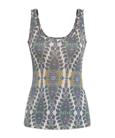 ETRO ETRO GRAPHIC PRINTED SLEEVELESS TOP