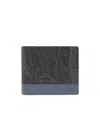 Etro Bifold Arnica Wallet With Leather Insert In Black