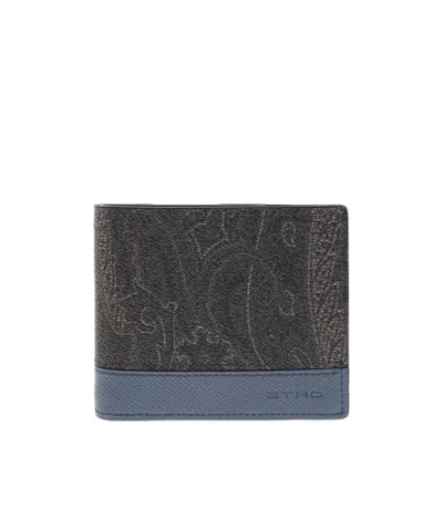 ETRO BIFOLD ARNICA WALLET WITH LEATHER INSERT