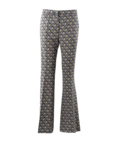 Etro Pattern Wide-leg Casual Pants In Gray