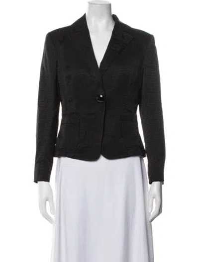 Pre-owned Etro Patterned Blazer In Black