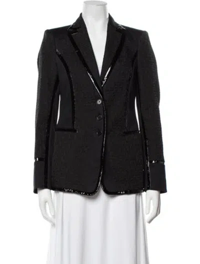 Pre-owned Etro Patterned Blazer In Black