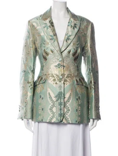 Pre-owned Etro Patterned Blazer In Blue