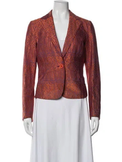 Pre-owned Etro Patterned Blazer In Multicolor