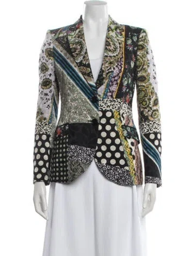 Pre-owned Etro Patterned Blazer In Multicolor