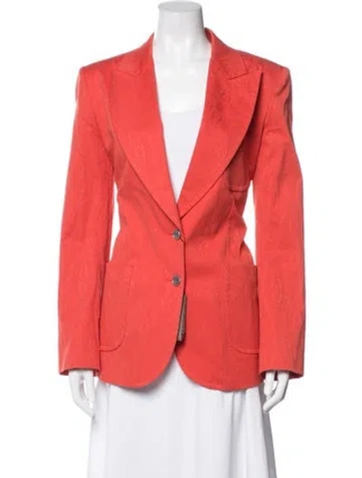 Pre-owned Etro Patterned Blazer In Orange