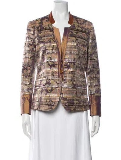 Pre-owned Etro Patterned Blazer In Orange