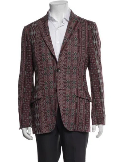 Pre-owned Etro Patterned Blazer In Red
