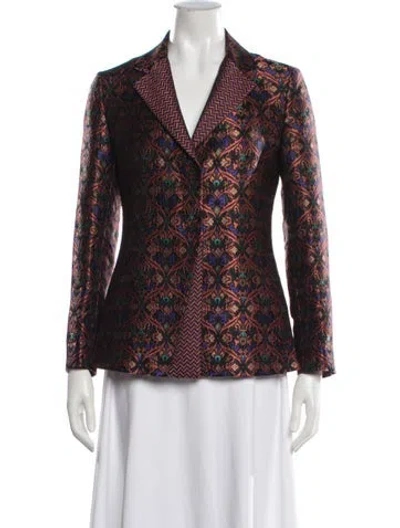 Pre-owned Etro Patterned Blazer In Red