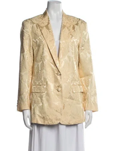 Pre-owned Etro Patterned Blazer W/ Tags In Yellow