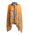 Etro Printed A-line Blouse In Orange