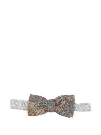 Etro Kids' Patterned Bow Tie In Green