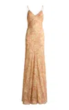 Etro Patterned Cami Maxi Dress In Brown