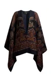 Etro Patterned Cape In Brown