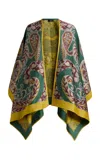 Etro Patterned Cape In Green