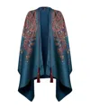 Etro Draped Ponchos And Capes Paisley Pattern In Green