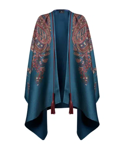 ETRO ETRO PAISLEY JACQUARD PONCHO