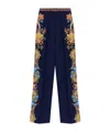 Etro Patterned Casual Pants In Blue