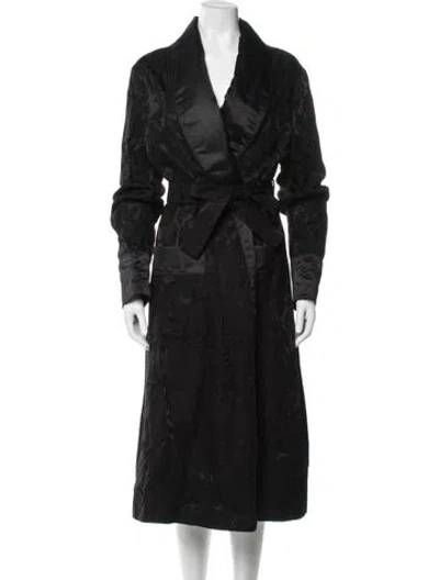Pre-owned Etro Patterned Coat In Black