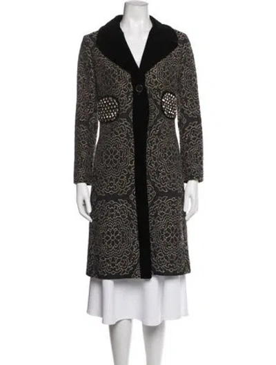 Pre-owned Etro Patterned Coat In Black
