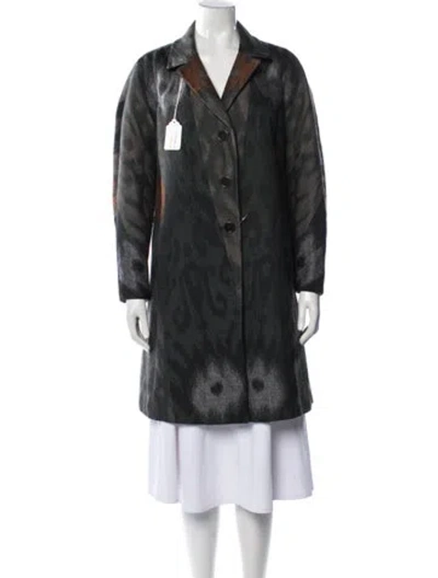 Pre-owned Etro Patterned Coat In Green