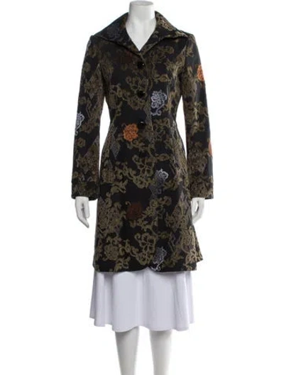 Pre-owned Etro Patterned Coat In Grey