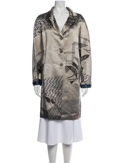 Pre-owned Etro Patterned Coat In Neutrals