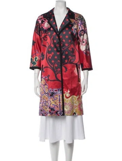 Pre-owned Etro Patterned Coat In Red