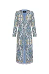 Etro Paisley Print Duster Coat In White