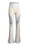 Etro Patterned Cotton Flared Pants In Multi