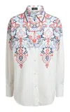 Etro Patterned Cotton-blend Shirt In Multi