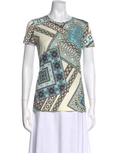 Pre-owned Etro Patterned Crew Neck T-shirt In Neutral